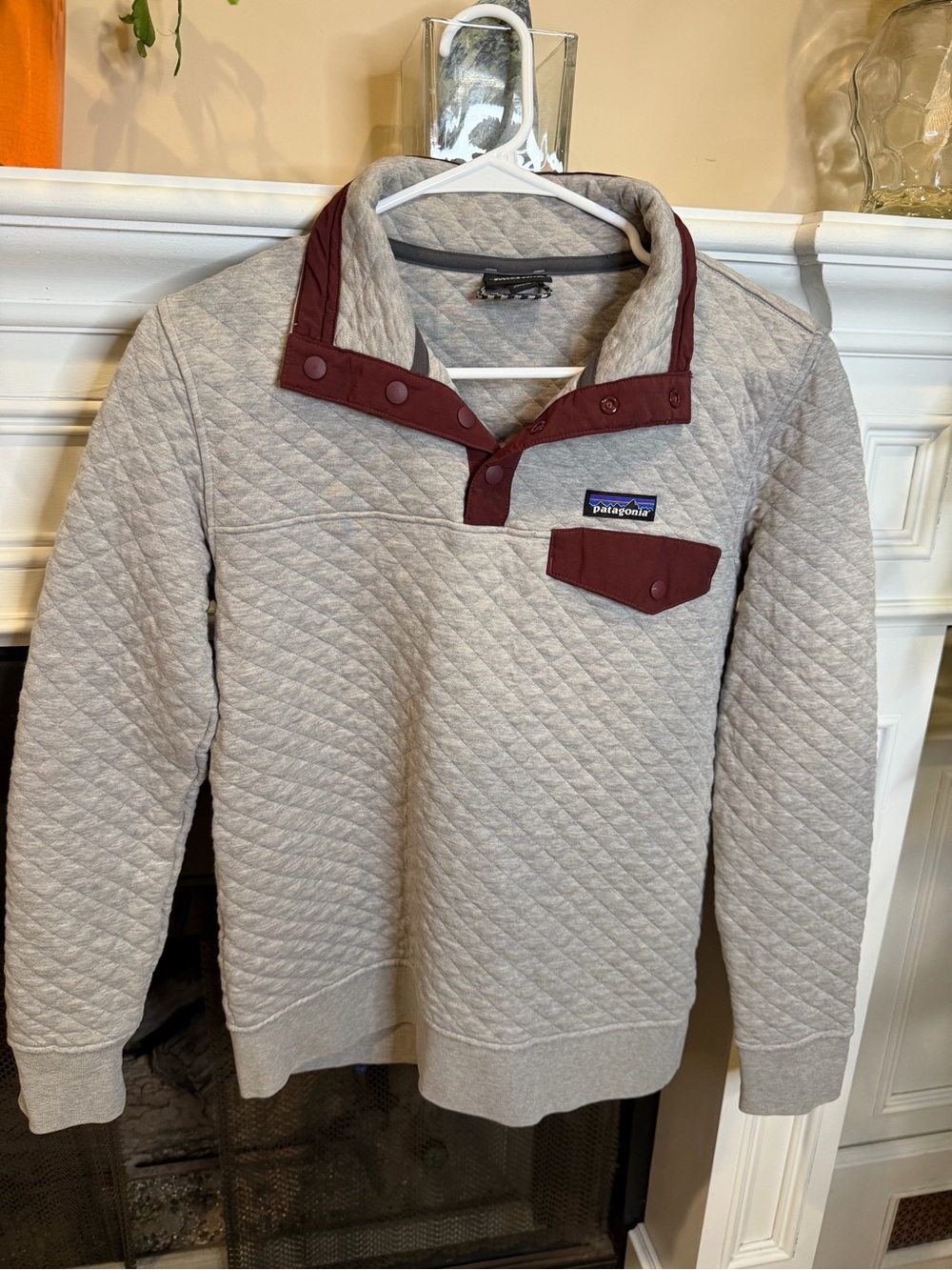 Patagonia Women Quilted Snap-T Pullover Grey XS
